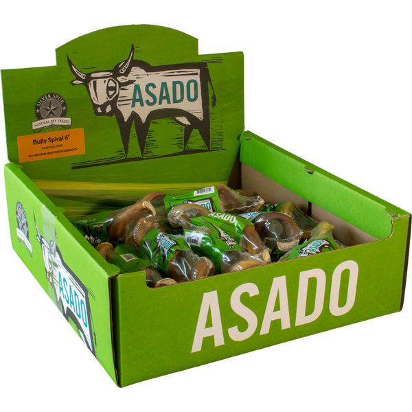 Silver Spur - ASADO Bully Spiral Dog Treat - 15.5CM (6in)