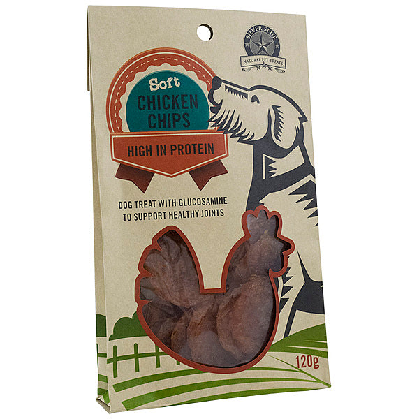 Silver Spur - Soft CHICKEN Chips Dog Treat - 120GM
