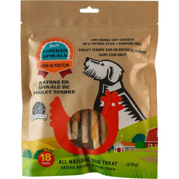 Silver Spur - Soft CHICKEN Spirals Dog Treat - 210GM