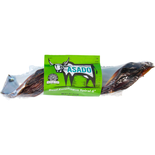 Silver Spur - ASADO BEEF ESOPHAGUS Spiral Dog Treat - 15.5CM (6in)