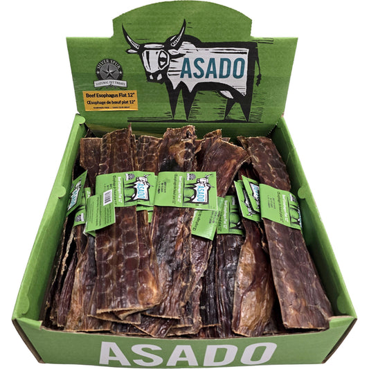 Silver Spur - ASADO BEEF Esophagus Flat Dog Treat - 30.5CM (12in)