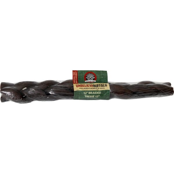 Silver Spur - UNBELIEVABUFFALO Collagen Stick Braid Dog Chew - 30.5CM (12in)