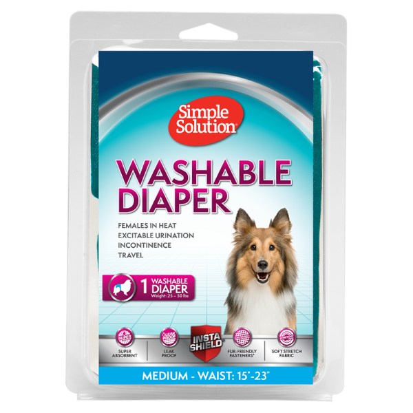 *DNR* Simple Solution - Washable Female Diaper - MEDIUM - 15-35lbs