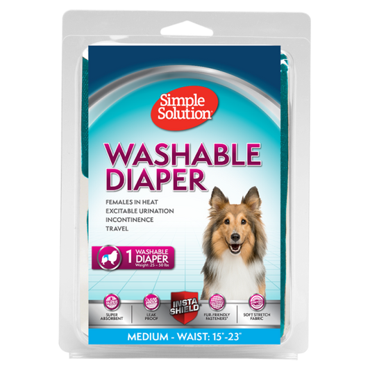 *DNR* Simple Solution - Washable Female Diaper - MEDIUM - 15-35lbs
