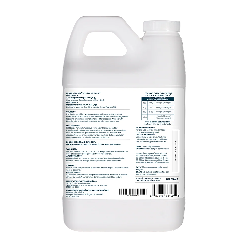 Smart Earth Camelina - Camelina Oil for Dog and Cat - 1.89LT (64oz)