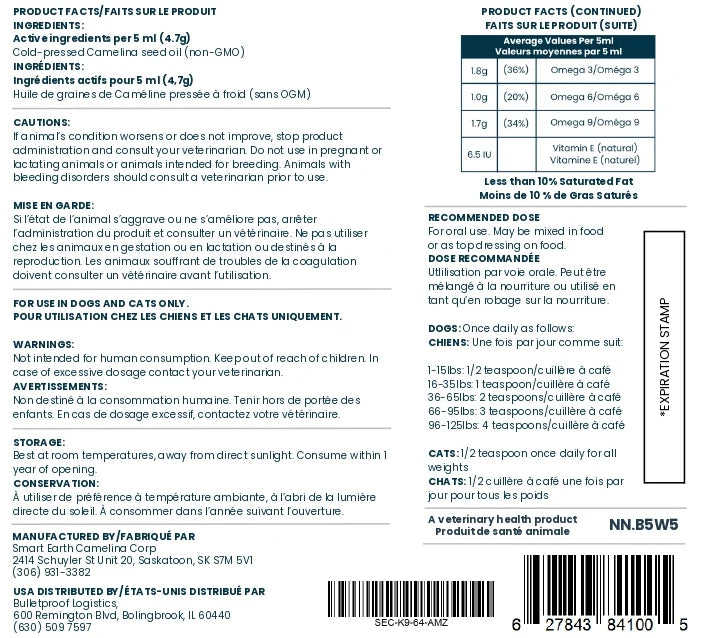 Smart Earth Camelina - Camelina Oil for Dog and Cat - 1.89LT (64oz)