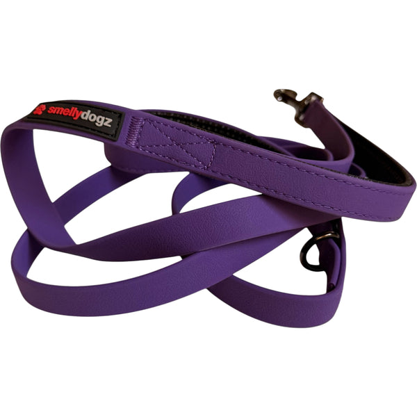 Smellydogz - Double Handle Lead - PURPLE - 2CM (0.75in) Width - 183CM (6ft)