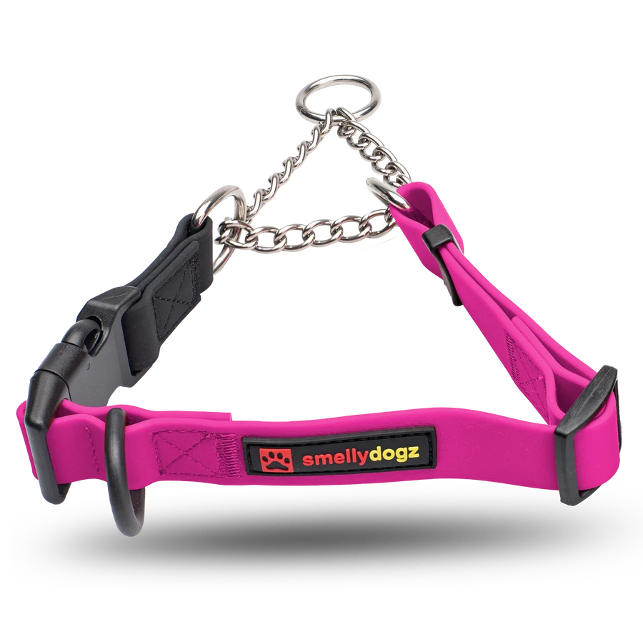 Smellydogz - Martingale Collar - PINK - 2.5CM (1in) Width - 46-56CM (18-22in)
