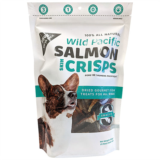 Snack 21, SALMON SKIN Crisps Dog Treat, Value Pack, 200GM