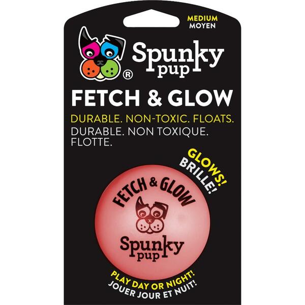 Spunky Pup - Fetch and Glow Ball Dog Toy - MEDIUM - 6.5CM (2.6in)