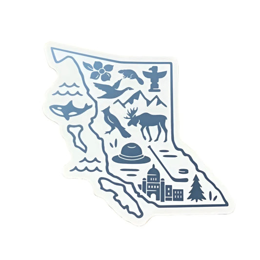 Stickers Northwest Inc. - British Columbia Icons Sticker - 8.5x8.5CM (3x3in)