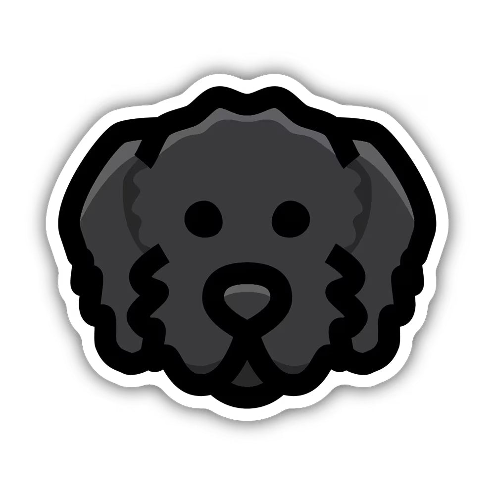 Stickers Northwest Inc. - Black Doodle Dog Sticker - 8.5x8.5CM (3x3in)
