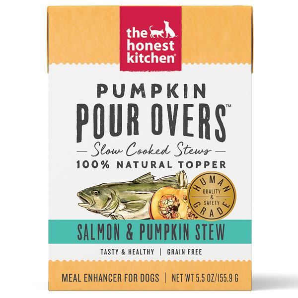 Honest Kitchen - GF Pour Overs SALMON & PUMPKIN Stew Wet Dog Food - 155.9GM (5.5oz)