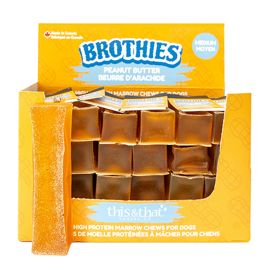 This&That - Brothies PEANUT BUTTER Dog Chew - MEDIUM - 50GM