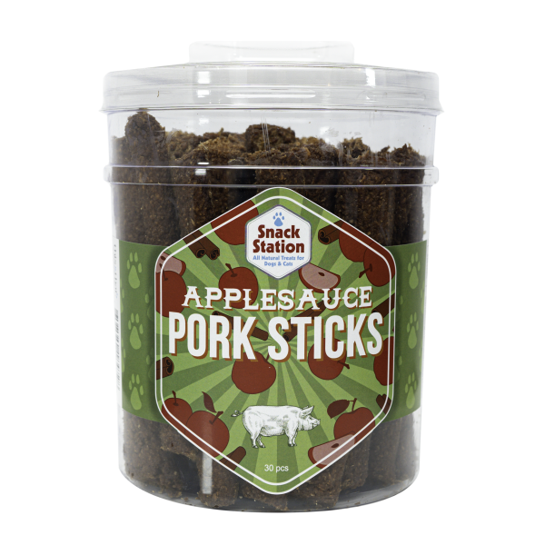 This & That - Snack Station APPLESAUCE PORK Sticks Dog Treat - 19CM (7.5in) (BULK)