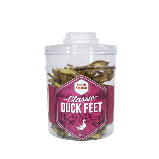 This & That - Snack Station Classic DUCK FEET Dog Chew - 14CM (5.5in) (BULK)