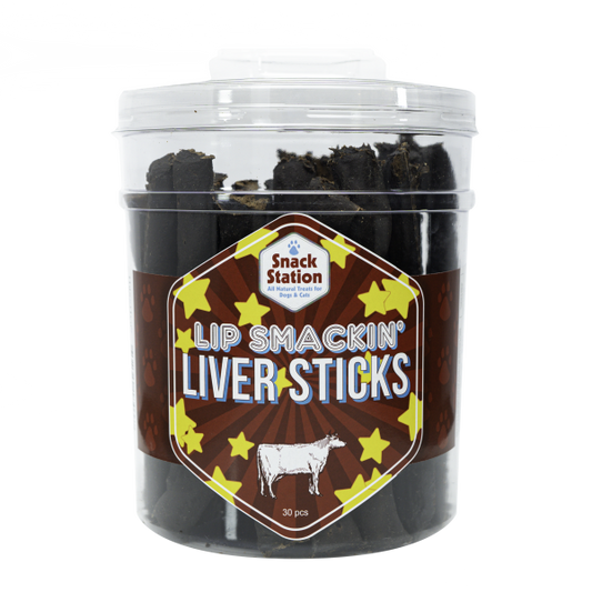 This & That - Snack Station Lip Smackin' LIVER Sticks Dog Treat - 19CM (7.5in) (BULK)