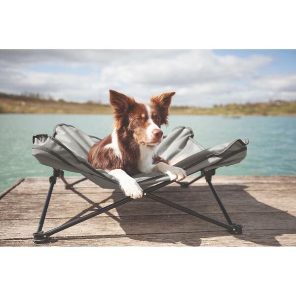 Trixie - Camping Bed - BEIGE - 88 x 32 x 88CM (34.6x12.6x34.6in) - Up to 77LB