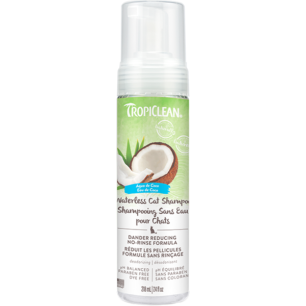 TropiClean - Cat Waterless Shampoo - Dander Reducing - 218ML (7.4oz)