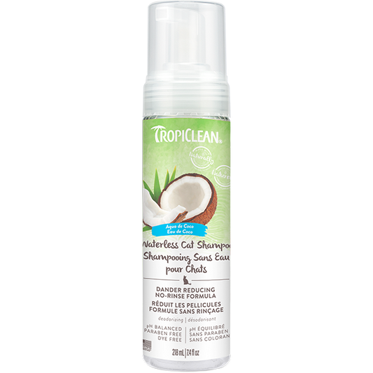 TropiClean - Cat Waterless Shampoo - Dander Reducing - 218ML (7.4oz)