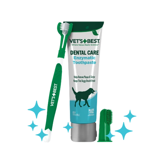 Vet's Best - Dental Care Kit with Toothbrush & Gel - 103ML (3.5oz)