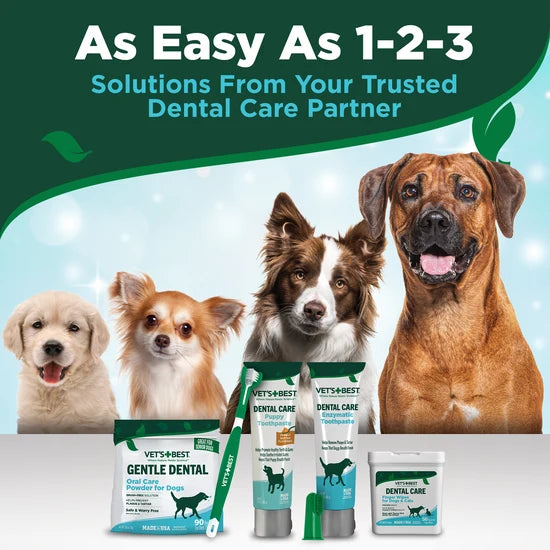 Vet's Best - Dental Care Kit with Toothbrush & Gel - 103ML (3.5oz)