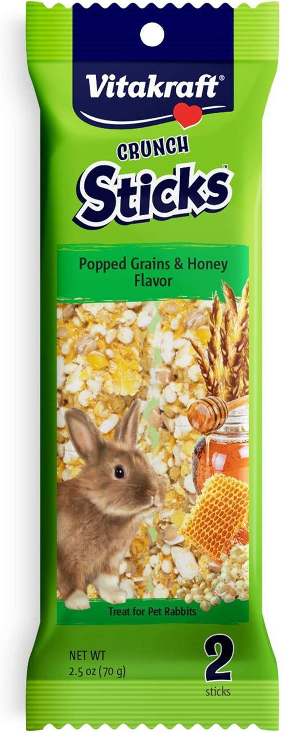 Vitakraft, Rabbit Crunch Sticks Popped Grains+Honey, 70GM (3oz)
