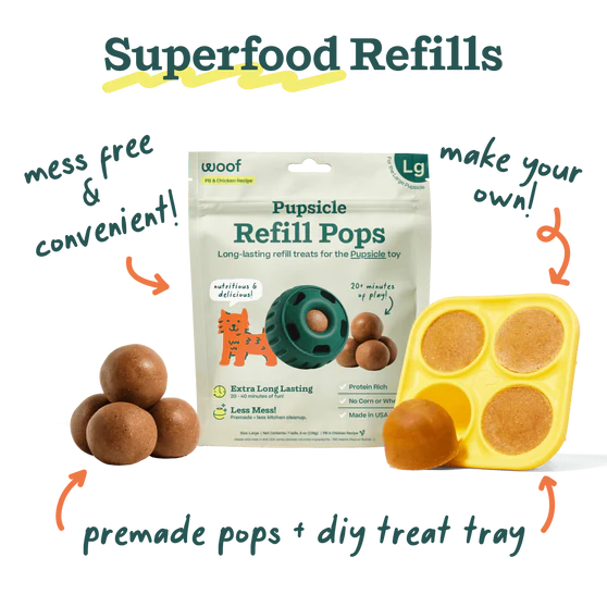 Woof Pet - Dog Pupsicle Power Chewer Toy - BLACK - XLARGE