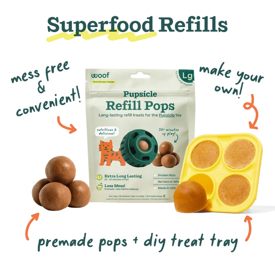 Woof Pet - Pupsicle Dog Toy - ORANGE PUMPKIN - SMALL