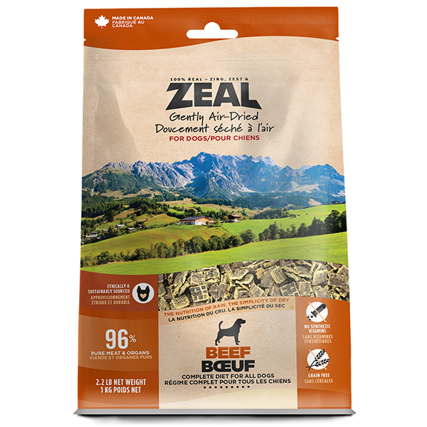Zeal CND - Dog GF Air-Dried BEEF Dog Food - 1KG (2.2lb)
