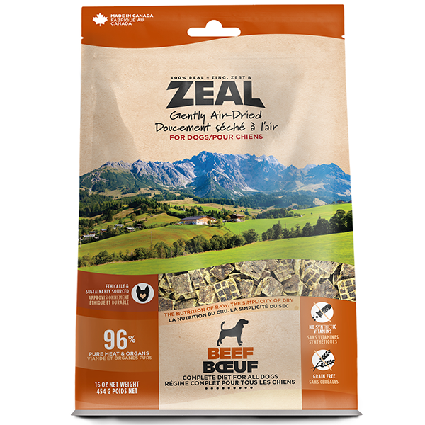 Zeal CND - Dog GF Air-Dried BEEF Dog Food - 454GM (1lb)