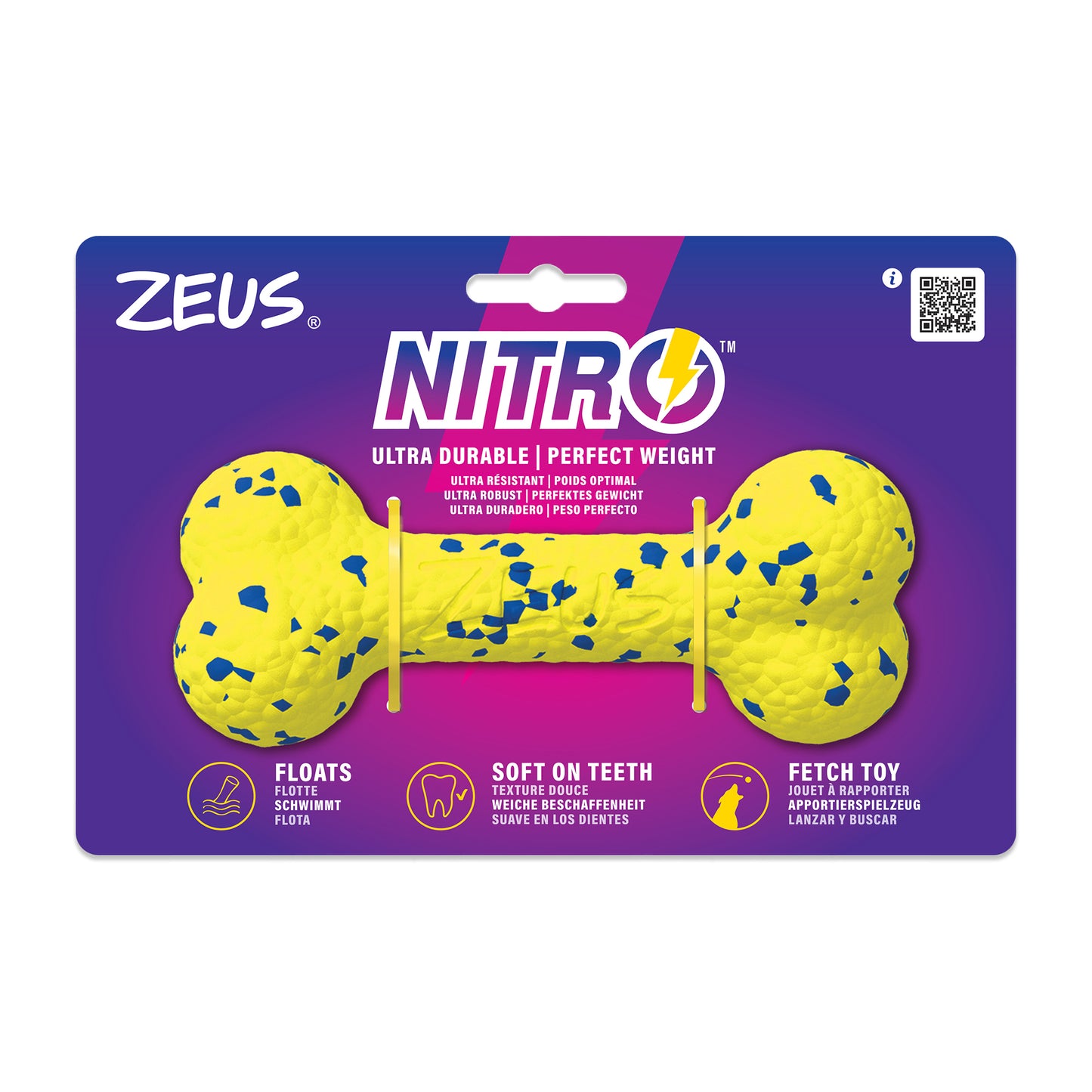 Zeus - Nitro Bendy Bone Dog Toy - 16CM (6.3in)