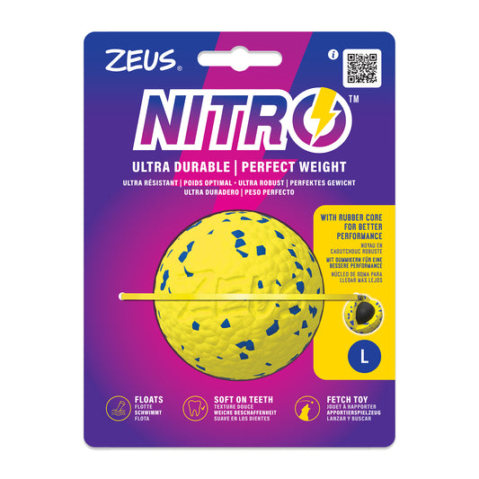 Zeus - Nitro Weighted Ball Dog Toy - LARGE - 7.6CM diam. (3in)