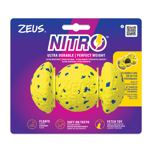 Zeus - Nitro Weighted Grip Ball Dog Toy - 12.4CM diam. (9in)