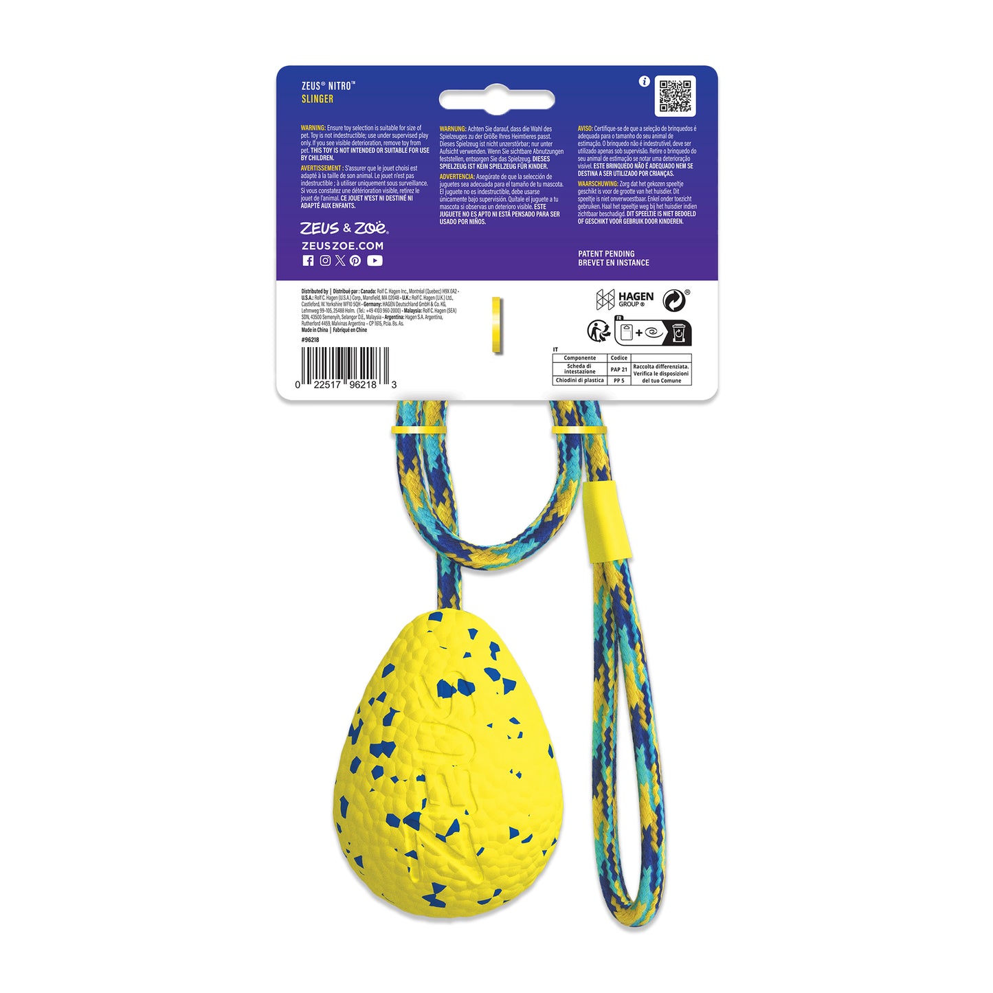 Zeus - Nitro Weighted Slinger with Rope Dog Toy - 9.2CM (3.6in)