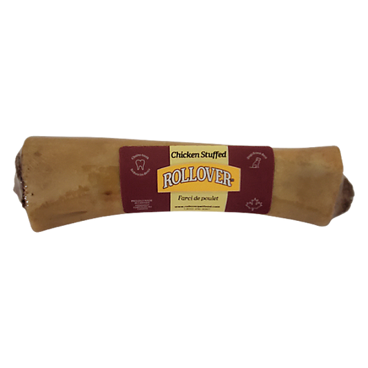 LocalID_56465 Rollover - Stuffed Bone CHICKEN Dog Chew - LARGE - 20-25CM (8-10in)