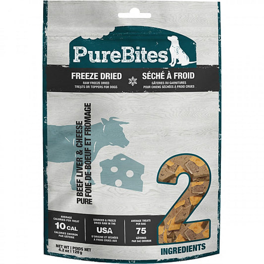 PureBites - Freeze Dried BEEF AND CHEESE Dog Treats - 120GM (4.2oz)