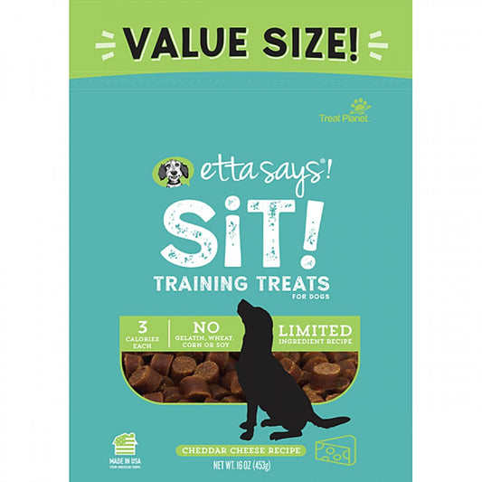 LocalID_58423 Etta Says - Sit! Training Treats CHEESE Recipe Dog Treats - 453GM (16oz)