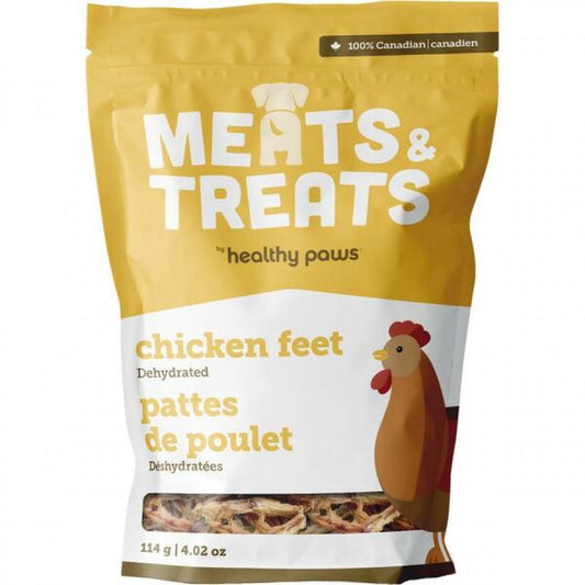 LocalID_67510 Healthy Paws - Dehydrated CHICKEN FEET Dog Treat - 114GM (4.02oz)