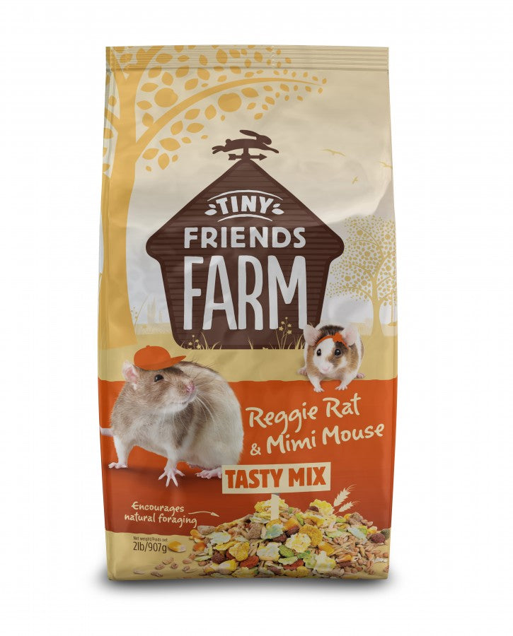 *S.O. - Up to 2 Week Wait* Tiny Friends Farm - Reggie RAT & Mimi MOUSE Tasty Mix - 907GM (2lb)