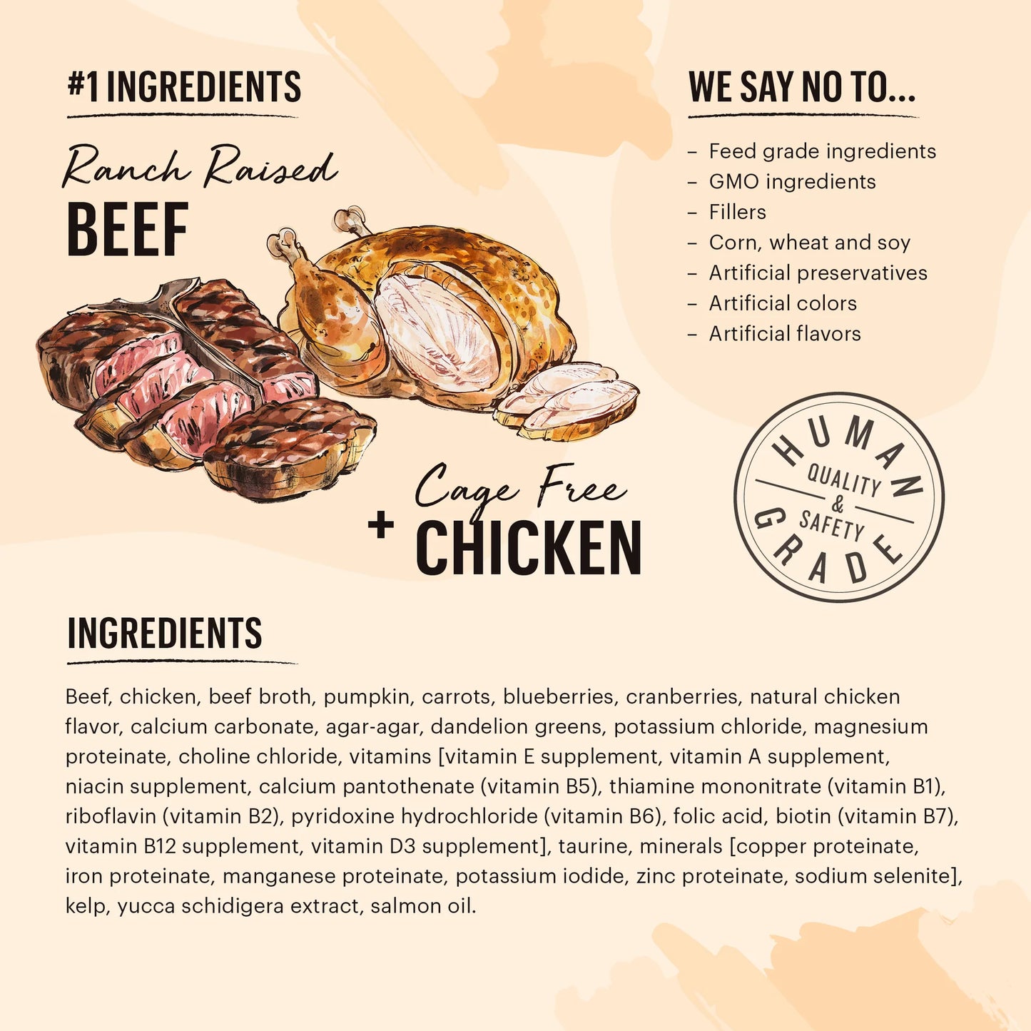 *S.O. - Up to 2 Week Wait* The Honest Kitchen - Cate BEEF & CHICKEN Pate Wet Cat Food - 155.9GM (5.5oz)