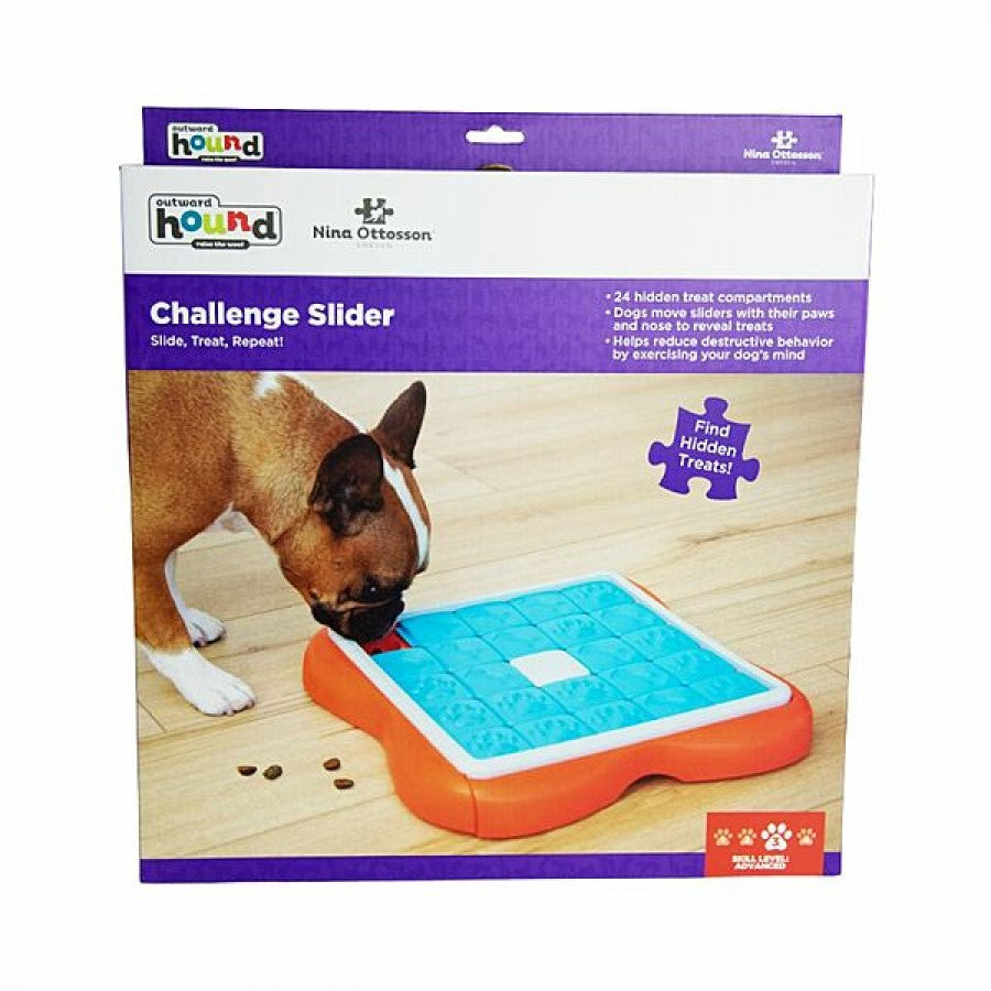LocalID_69963 Nina Ottosson - Challenge Slider Puzzle Dog Toy - MULTICOLOUR - 37x37x5CM (14.57x14.57x1.97in)
