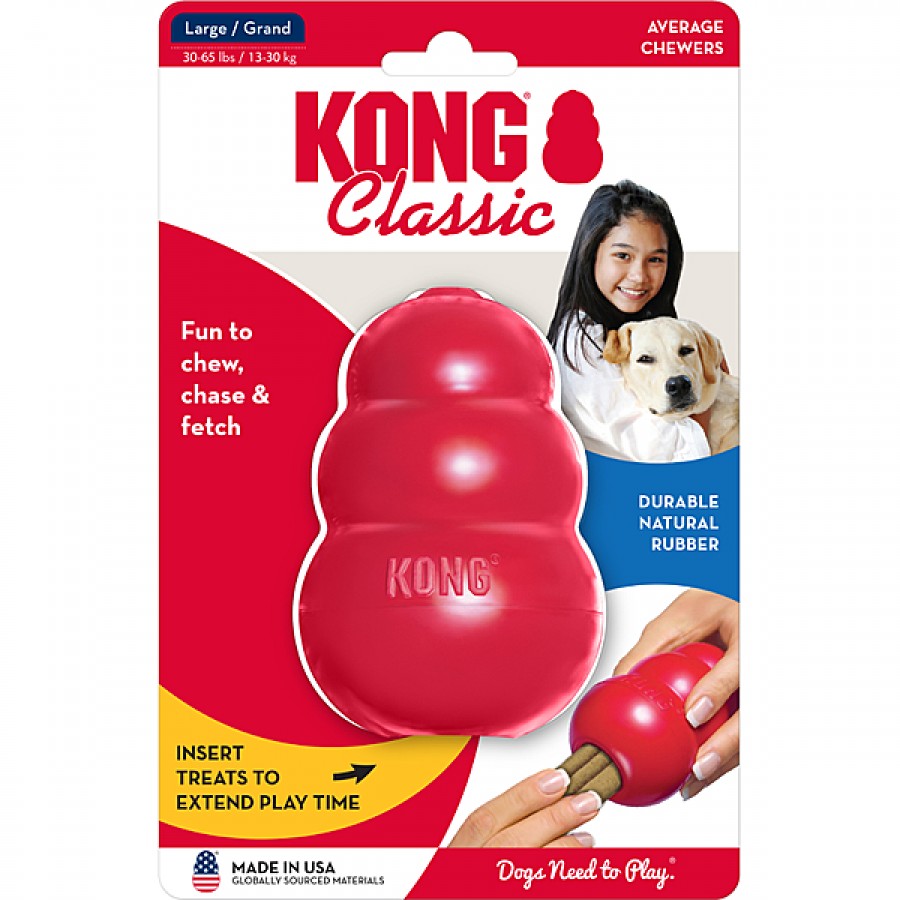LocalID_69762 KONG - Classic RED - Dog Treat Dispensing Toy - LARGE - 10CM (4in)