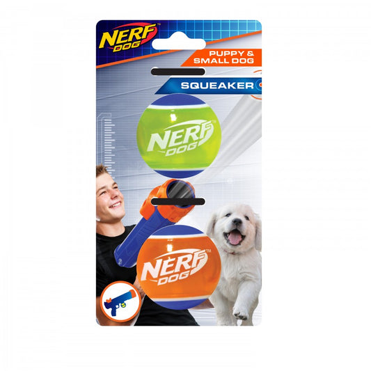 Nerf - Puppy TPR Tennis Ball - ASSORTED - 5CM (2in) - 2PK