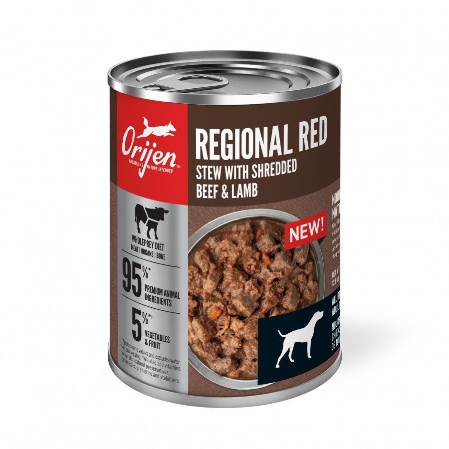 *S.O. - Up to 2 Week Wait* Champion Foods - Orijen - Regional Red Stew with SHREDDED BEEF & LAMB Wet Dog Food - 363GM (12.8oz)