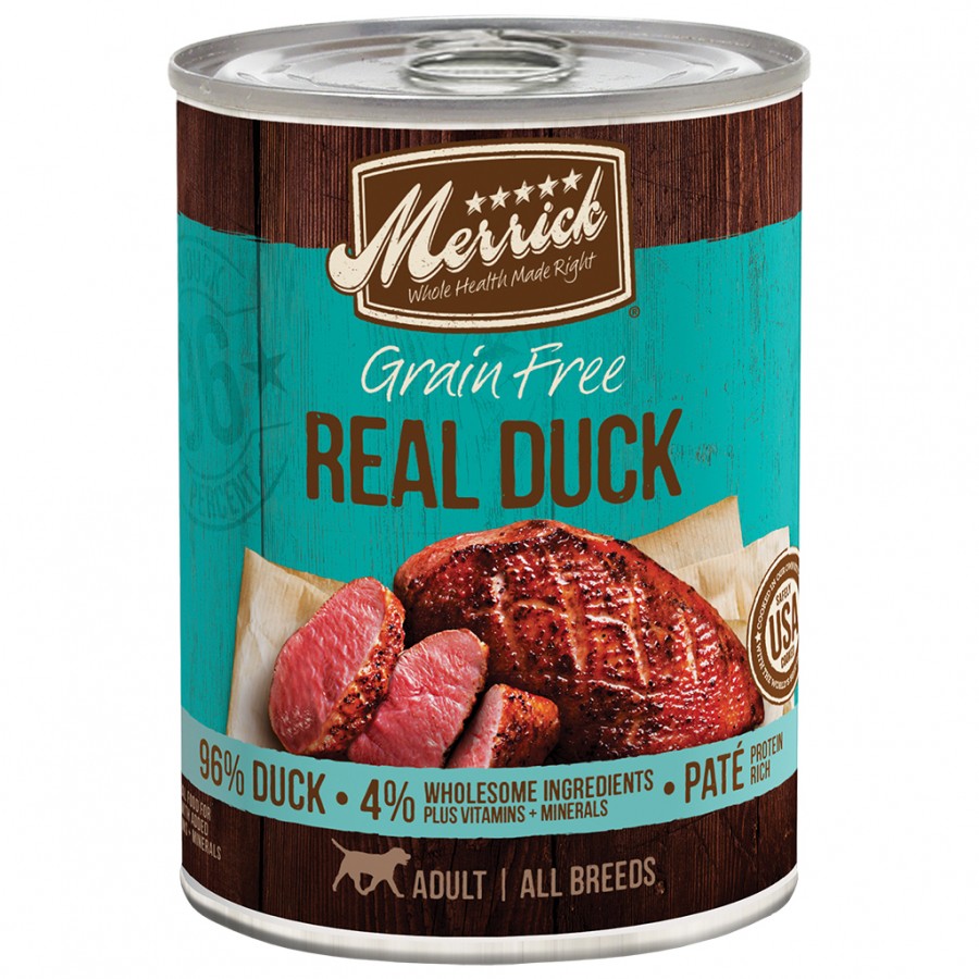 *S.O. - Up to 2 Week Wait* Merrick - Grain Free 96% REAL DUCK Wet Dog Food - 360GM (12.7oz)