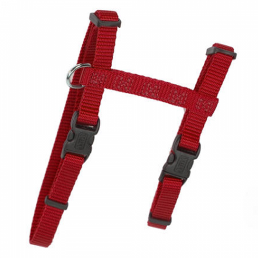 *DISC* Coastal - Figure H Adjustable Nylon Cat Harness - RED - 1 x 25-46CM (3/8x10-18in)