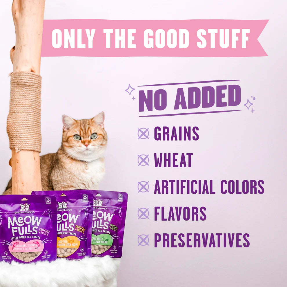 *PREORDER* Stella & Chewys - Meowfulls WHITEFISH & SALMON Cat Treats - 42.5GM (1.5oz)