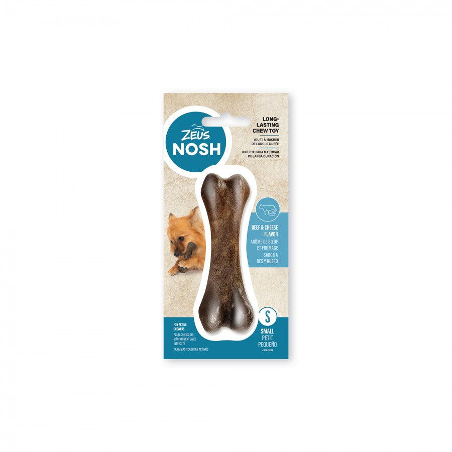 Zeus - NOSH STRONG Dog Chew Bone - BEEF and CHEESE Flavor - SMALL - 11CM (4.5in)