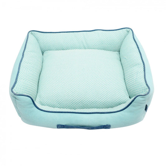 LocalID_63214 Resploot - Sofa Bed - Rectangular - TEAL SNAKESKIN - 60x50x21CM (24x20x8in)